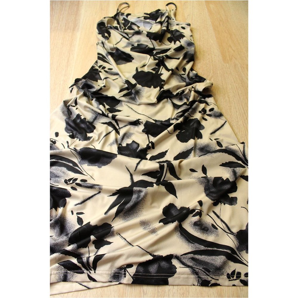Silky Slinky Cowl Neck Maxi Dress Spaghetti Straps